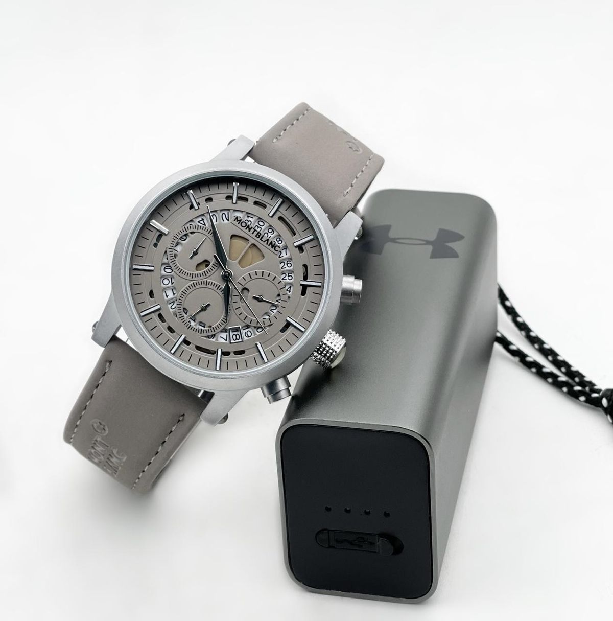 MB Grey Skeleton Chronograph