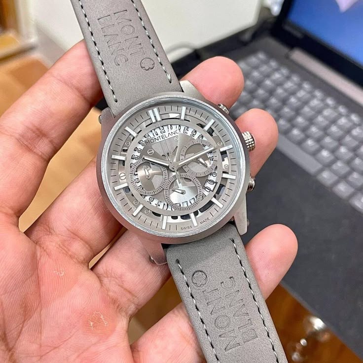 MB Grey Skeleton Chronograph