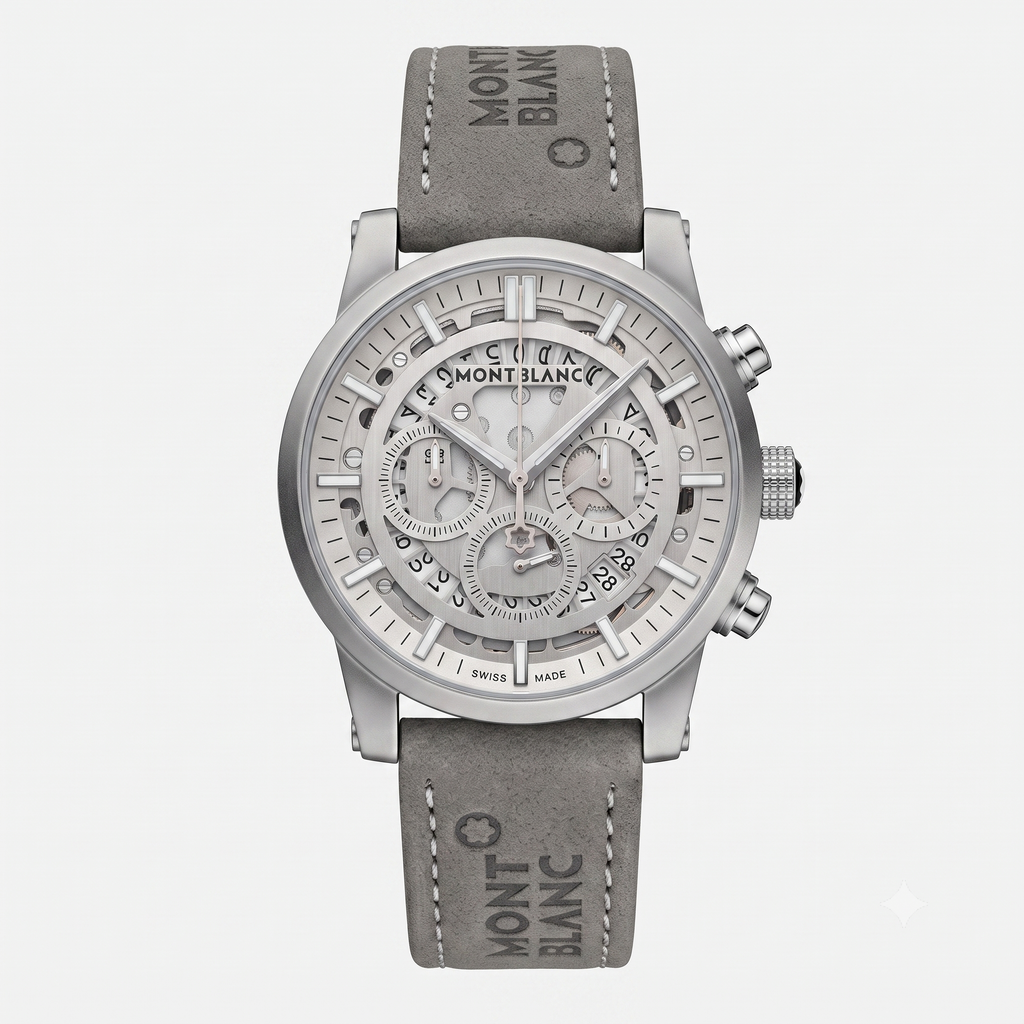 MB Grey Skeleton Chronograph