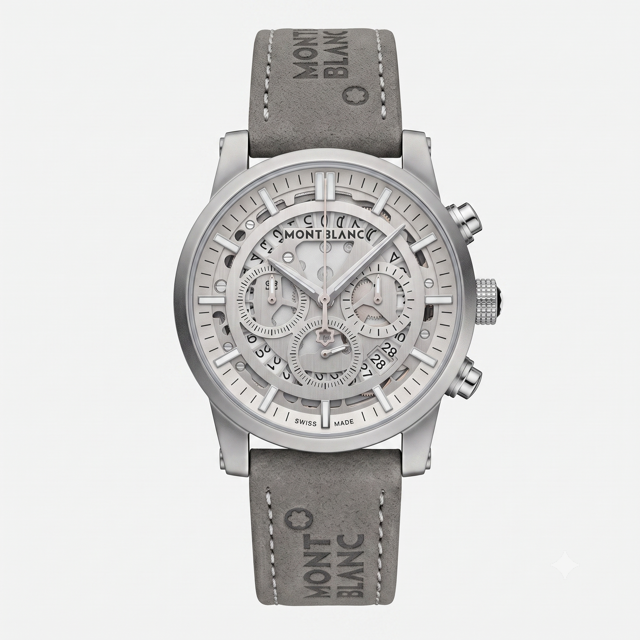 MB Grey Skeleton Chronograph