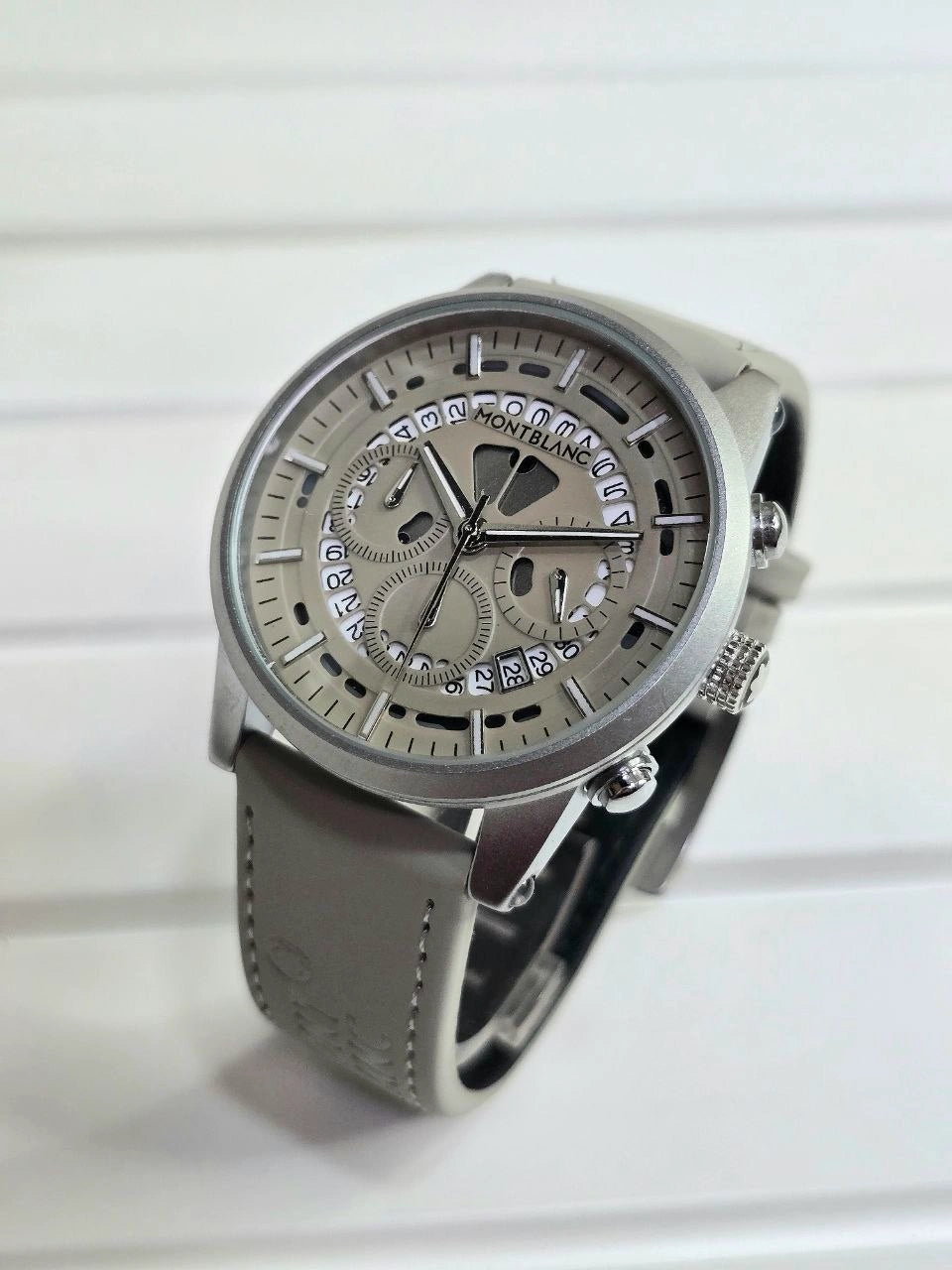 MB Grey Skeleton Chronograph