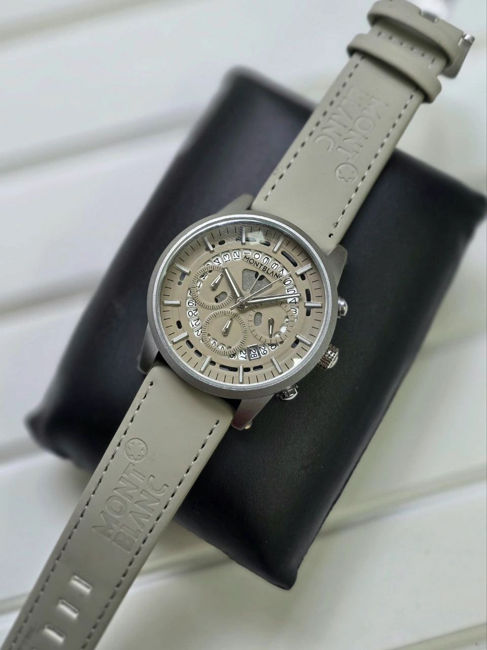 MB Grey Skeleton Chronograph