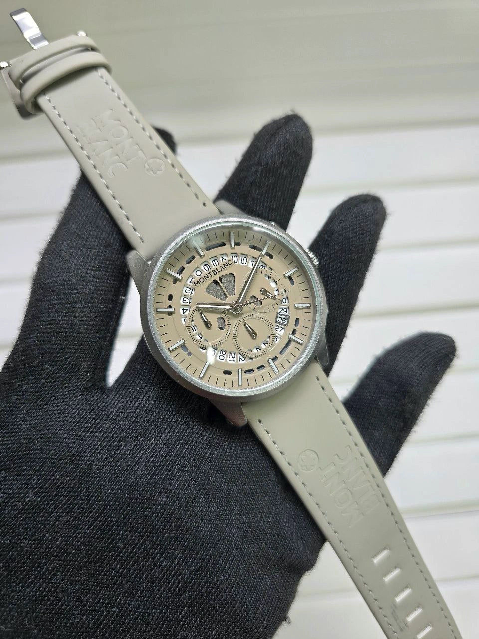 MB Grey Skeleton Chronograph