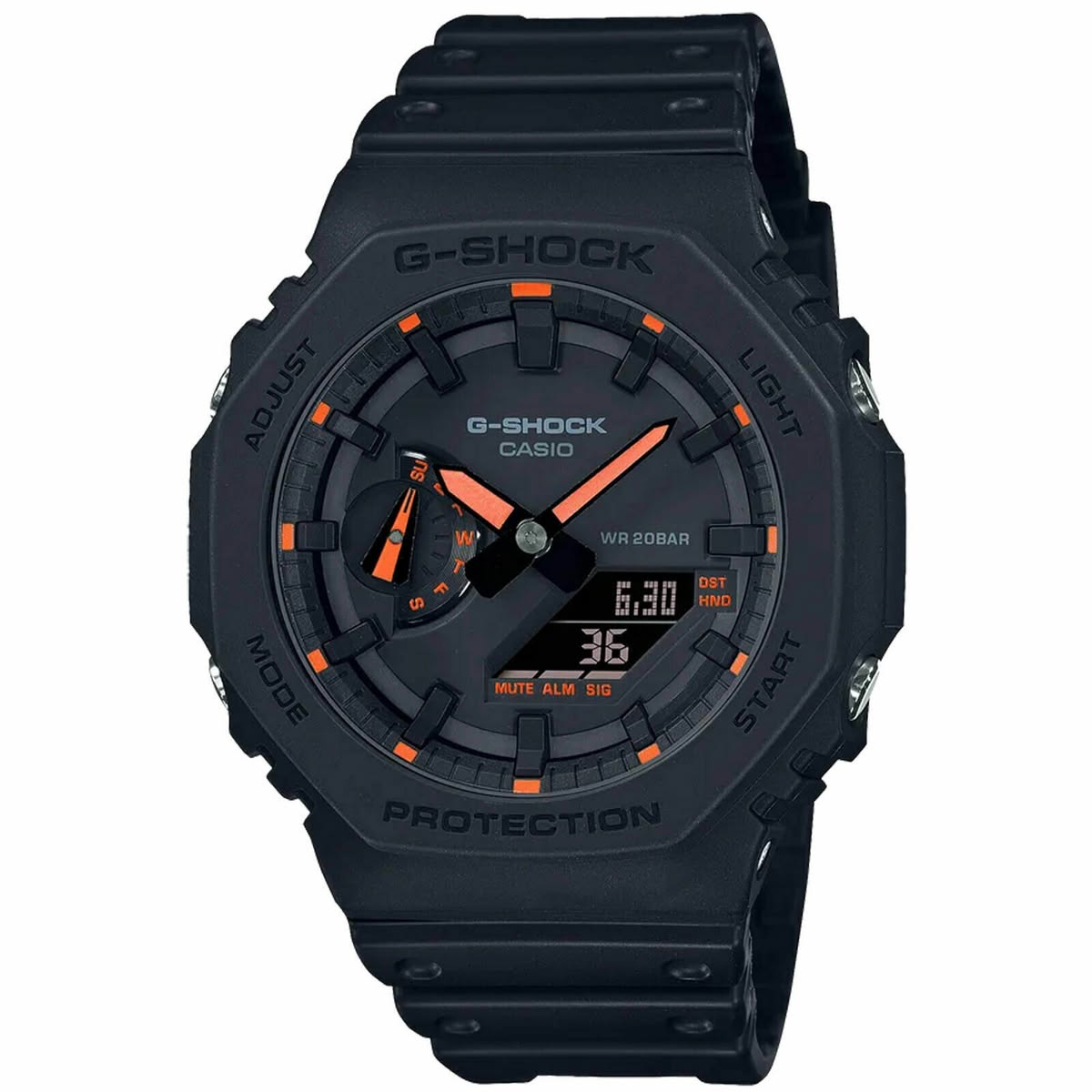 GA-2100 1A4 | Red Accent | Chrono Working